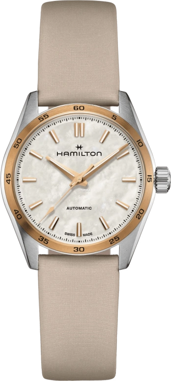 Hamilton,Jazzmaster 34mm,34mm,Stainless Steel,White,Automatic,Sapphire,Crystal Glass,Round,H36125890
