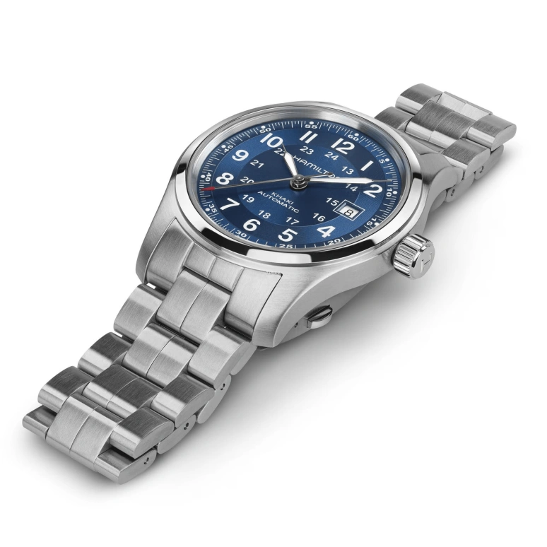 Hamilton,Khaki Field 42mm,42mm,Stainless Steel,Blue,Automatic,Day,80hours,H70605140