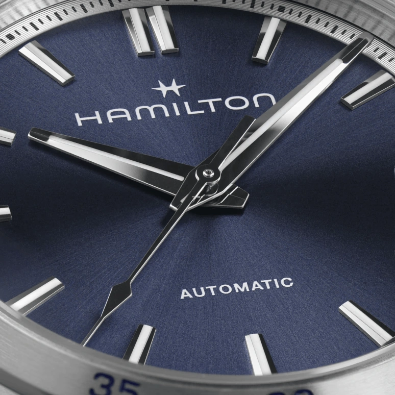 Hamilton,Jazzmaster 34mm,34mm,Stainless Steel,Blue,Automatic,Crystal Glass,Sapphire,Round,H36115140