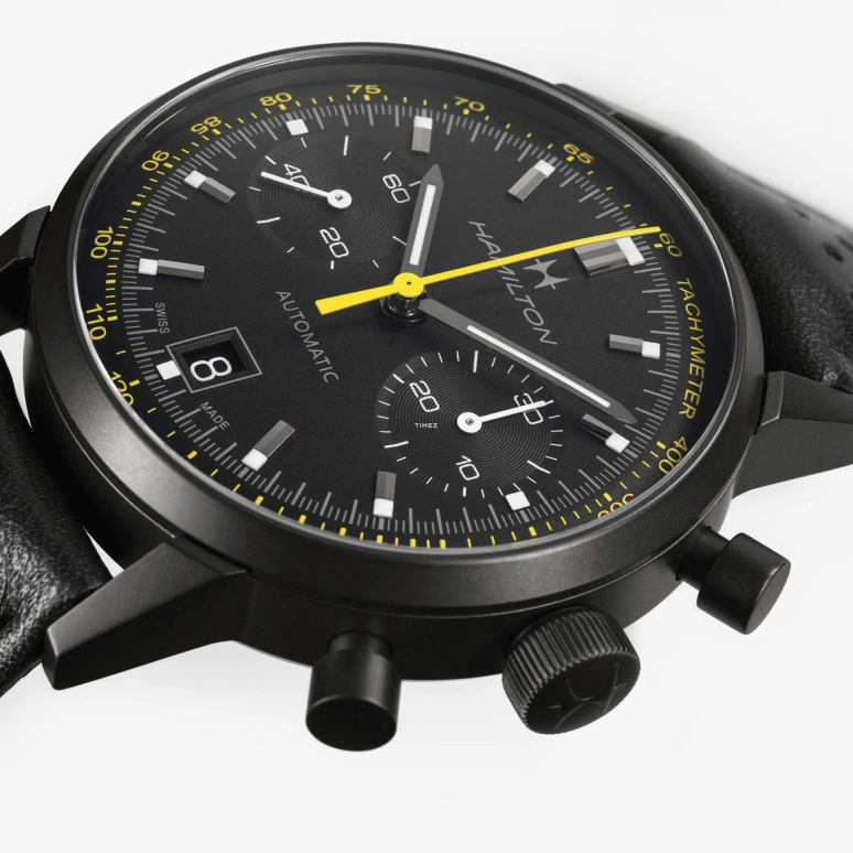 Hamilton,American Classic 40mm,40mm,Stainless Steel,Black,Automatic,Chronograph,Day,H38446731