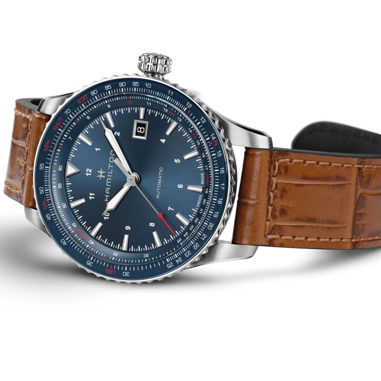 Hamilton,Khaki Aviation 42mm,42mm,Stainless Steel,Blue,Automatic,80hours,In-house Caliber,H76645540
