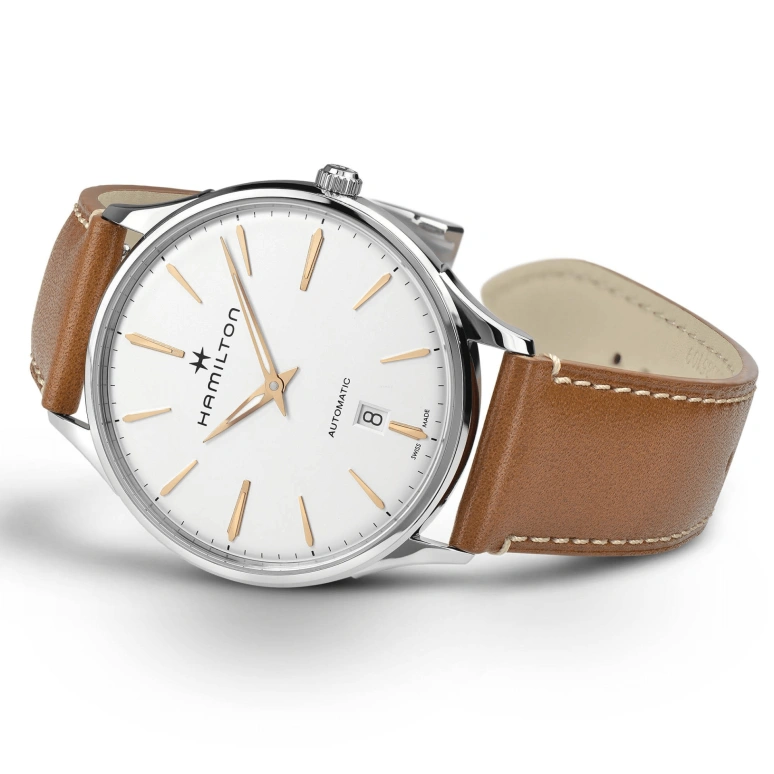 Hamilton,Jazzmaster 40mm,40mm,Stainless Steel,Silver White,Sapphire,Crystal Glass,H38525512