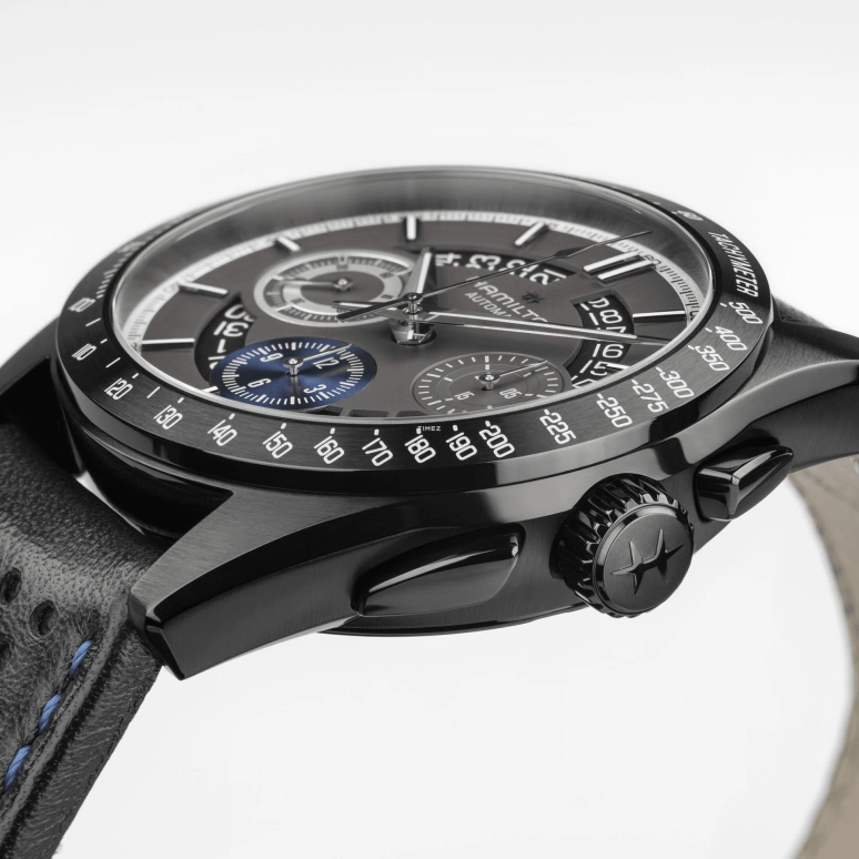 Hamilton,Jazzmaster 42mm,42mm,Stainless Steel,Black,Grey,Automatic,Chronograph,Day,H36646780