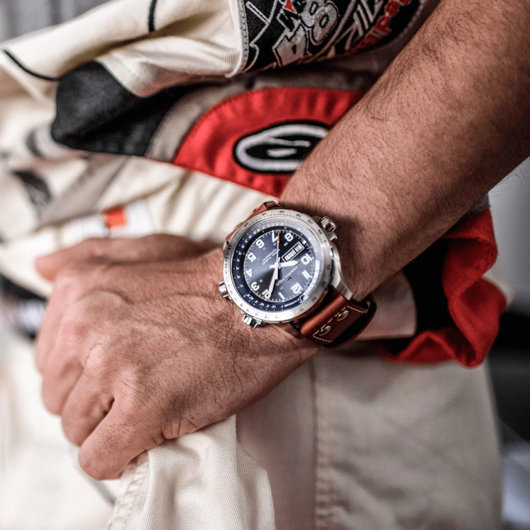 Hamilton,Khaki Aviation 45mm,45mm,Stainless Steel,Blue,Automatic,Chronograph,Date,Day,H77765541