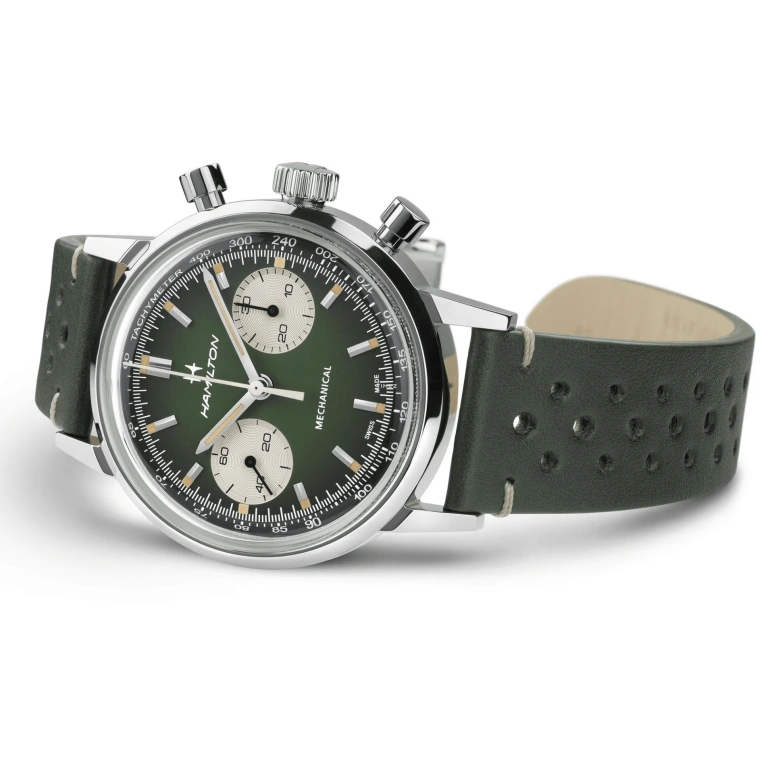 Hamilton,American Classic 40mm,40mm,Stainless Steel,Green,Handwound,Chronograph,60hours,H38429861