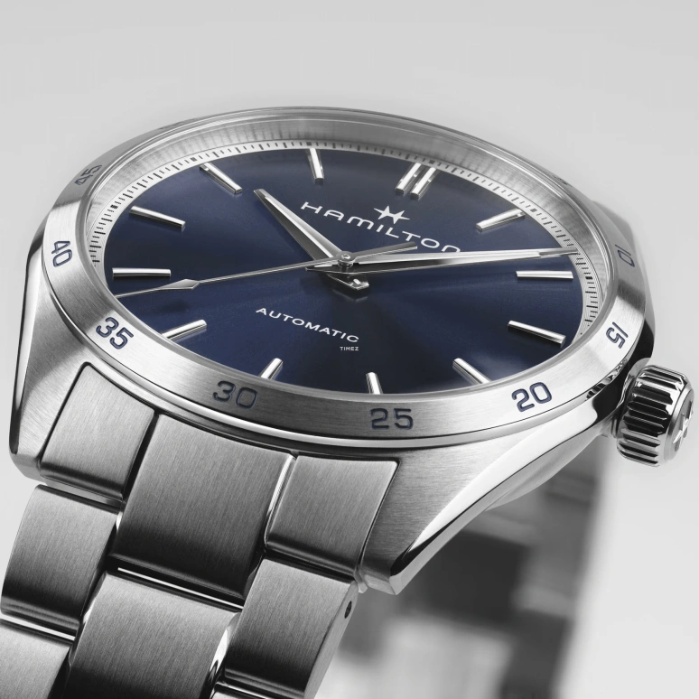 Hamilton,Jazzmaster 38mm,38mm,Stainless Steel,Blue,Automatic,Sapphire,Round,H36215140