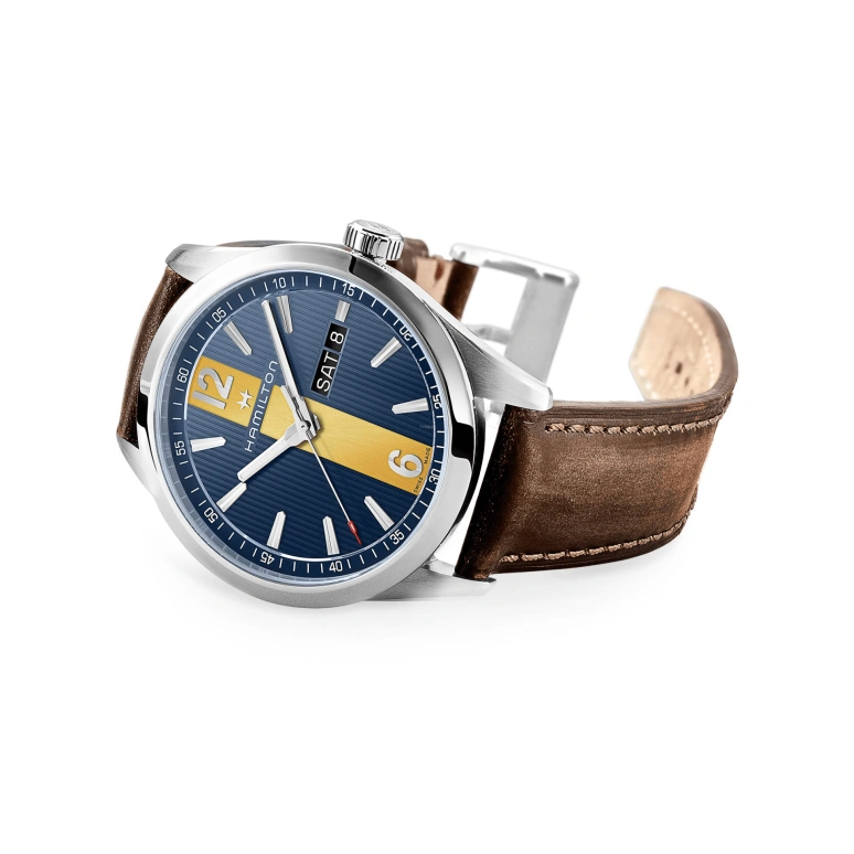 Hamilton,Broadway 40mm,40mm,Stainless Steel,Blue,Quartz,Date,Day,H43311541