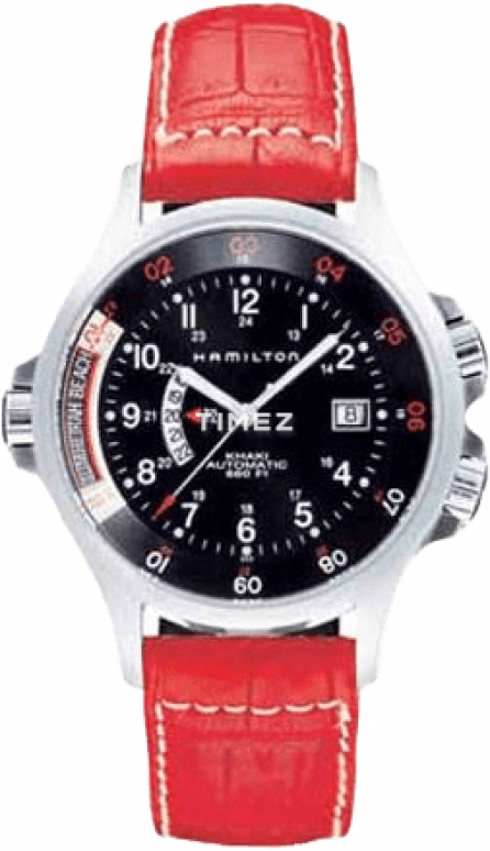 Hamilton,Khaki Navy 42mm,42mm,Stainless Steel,Black,Sapphire,Crystal Glass,Open,H77635833