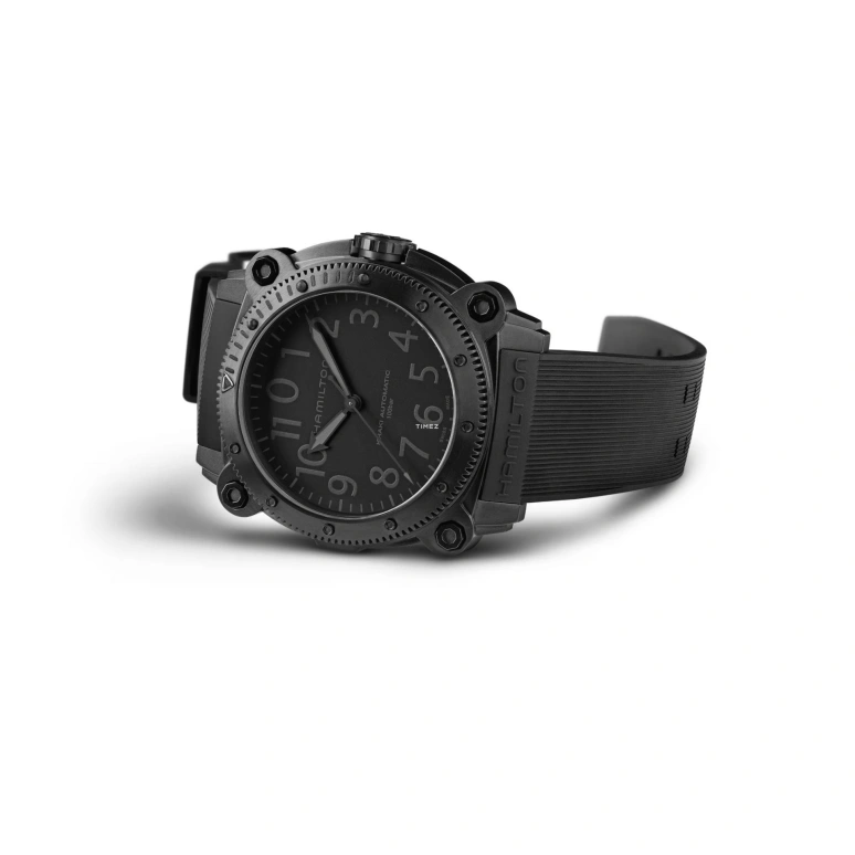 Hamilton,Khaki Navy 46mm,46mm,Titanium Gold,Titanium Gold,Black,Automatic,80hours,In-house Caliber,H78505331
