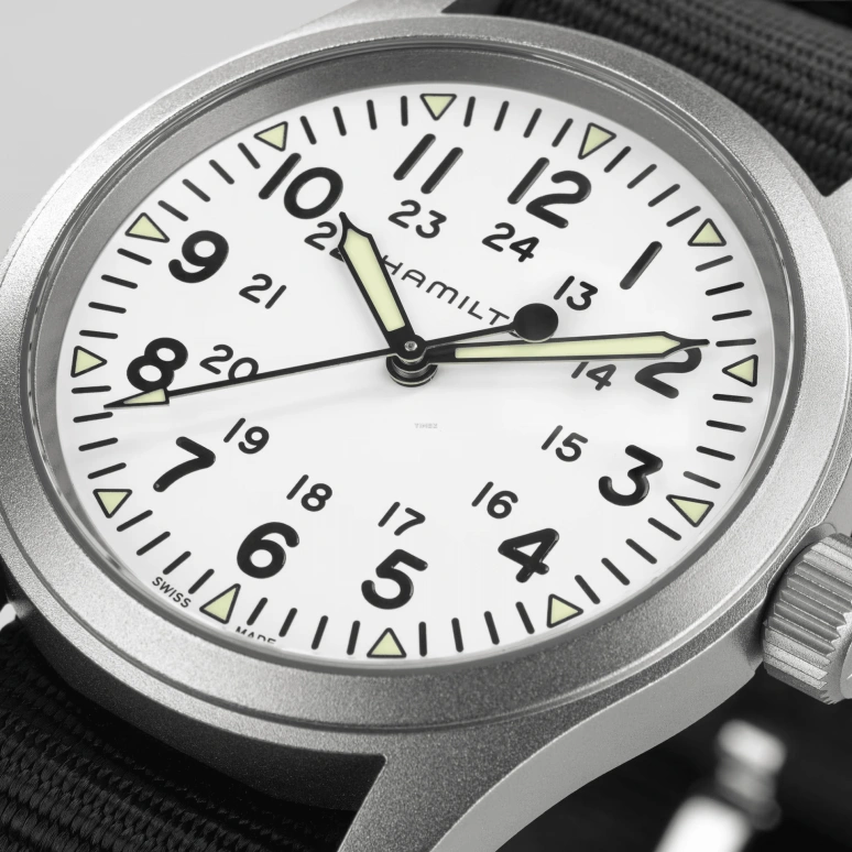 Hamilton,Khaki Field 38mm,38mm,Stainless Steel,White,Handwound,80hours,In-house Caliber,H69439910