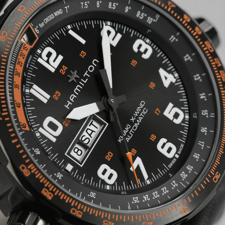 Hamilton,Khaki Aviation 45mm,45mm,Stainless Steel,Black,Automatic,Chronograph,Date,Day,H77785733
