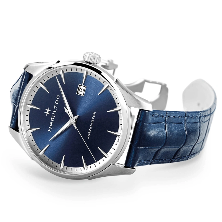 Hamilton,Jazzmaster 40mm,40mm,Stainless Steel,Blue,Quartz,26280hours,Sapphire,Crystal Glass,H32451641