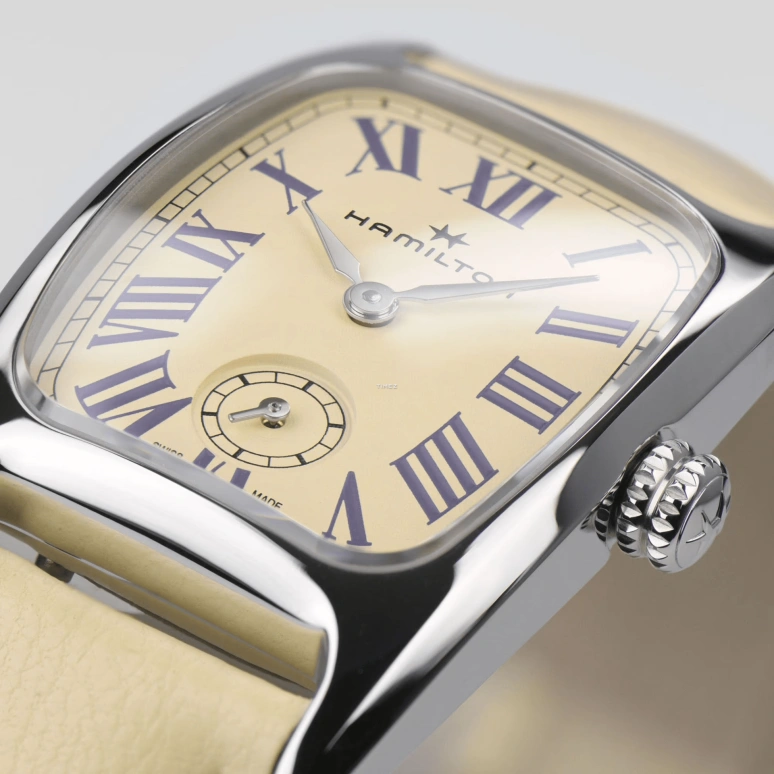 Hamilton,American Classic 23.50x27.40mm,23.50x27.40mm,Stainless Steel,Beige,Cream,Quartz,Sapphire,Glass,Rectangular,H13321821