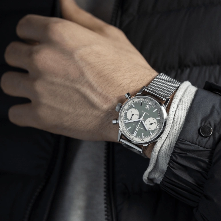 Hamilton,American Classic 40mm,40mm,Stainless Steel,Green,Automatic,Chronograph,Date,H38416160