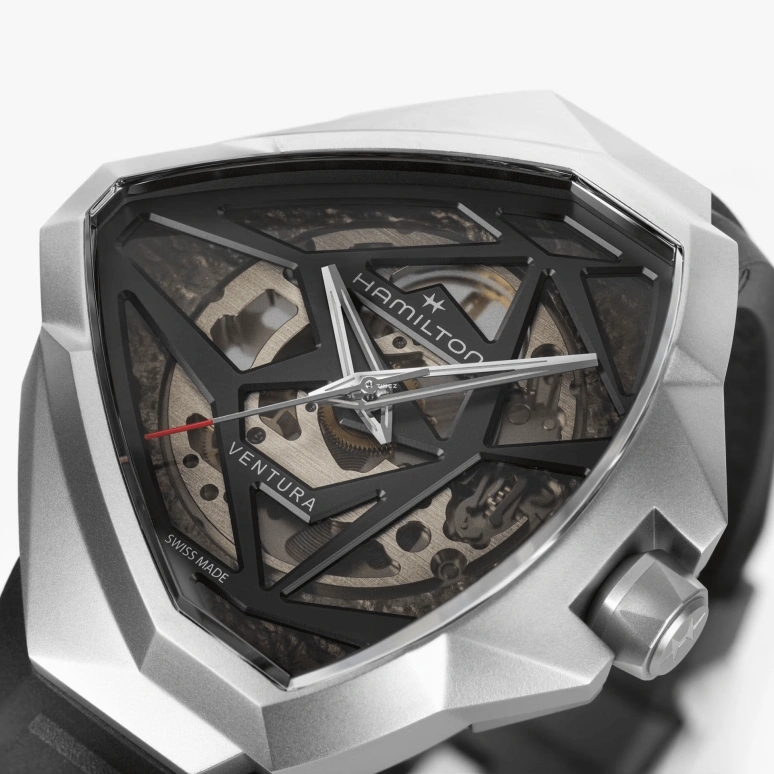 Hamilton,Ventura 51x47mm,51x47mm,Stainless Steel,Black,Automatic,80hours,In-house Caliber,H24635330