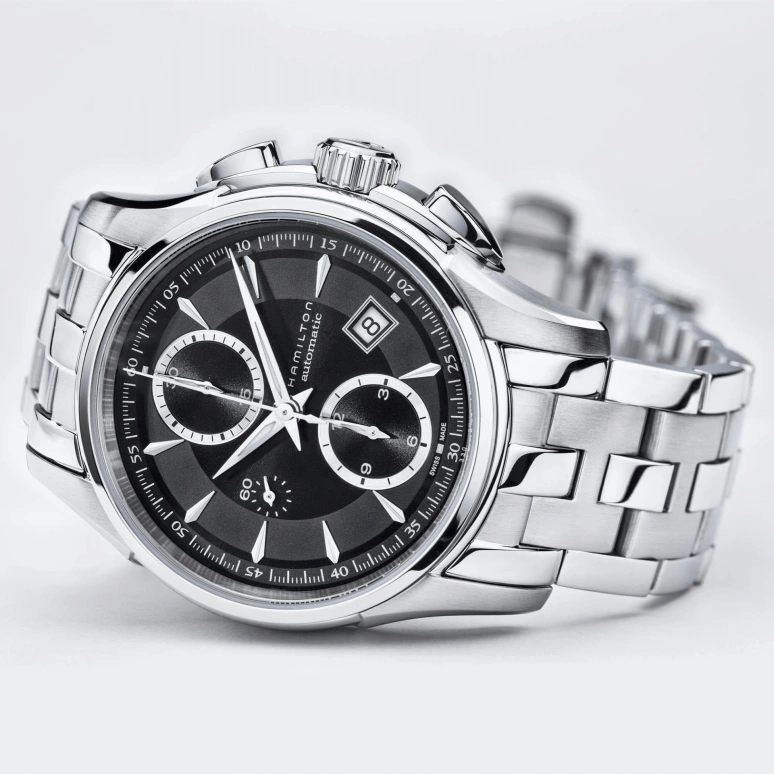 Hamilton,Jazzmaster 42mm,42mm,Stainless Steel,Black,Automatic,Chronograph,Date,Day,H32616133