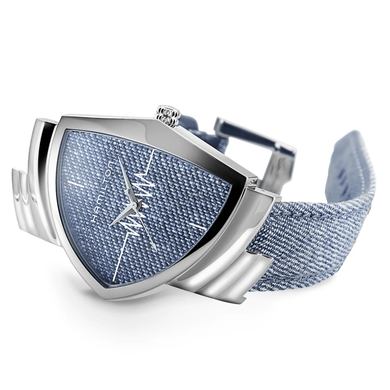 Hamilton,Ventura 50.30x32.30mm,50.30x32.30mm,Stainless Steel,Denim Color,Quartz,26280hours,Glass,H24411941