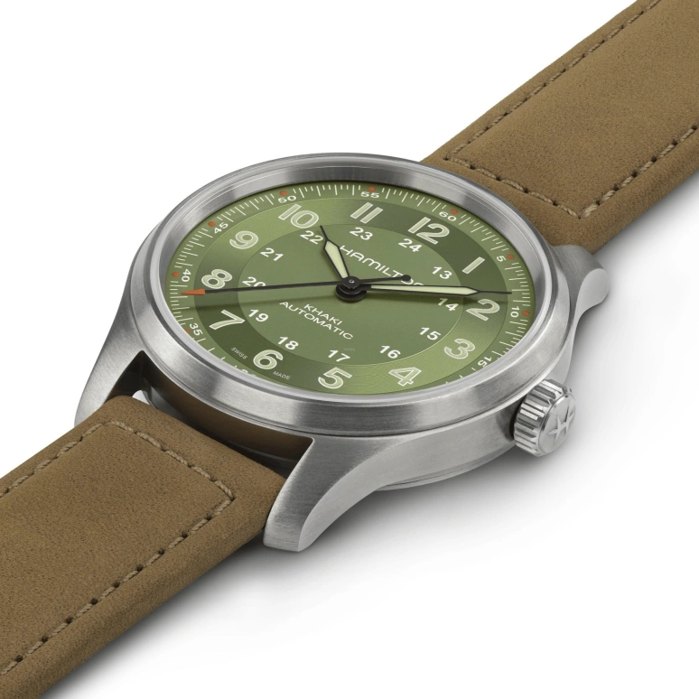 Hamilton,Khaki Field 42mm,42mm,Titanium,Green,Automatic,80hours,In-house Caliber,H70545560