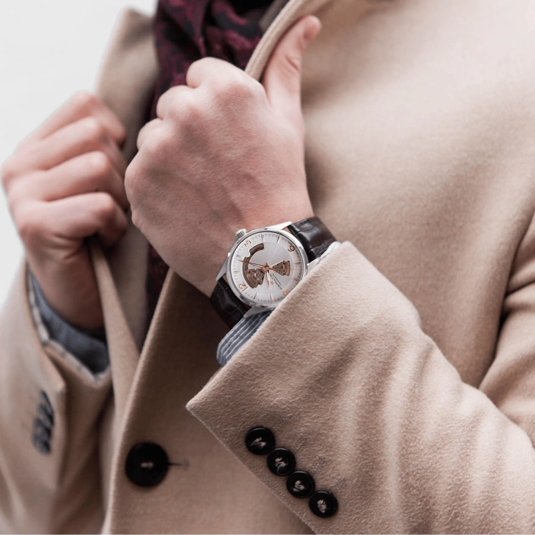 Hamilton,Jazzmaster 42mm,42mm,Stainless Steel,Silver,Automatic,80hours,In-house Caliber,H32705551