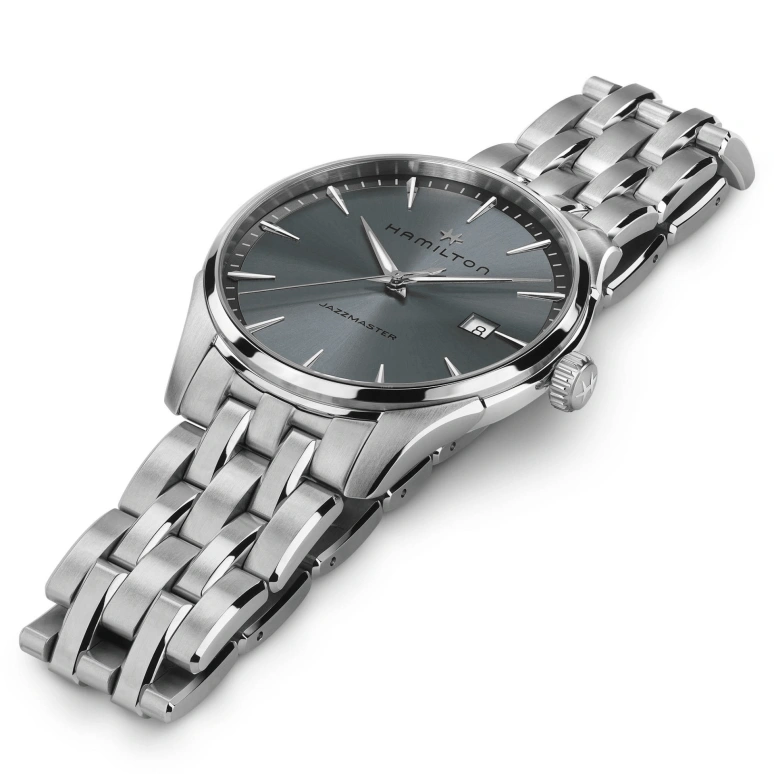 Hamilton,Jazzmaster 40mm,40mm,Stainless Steel,Grey,Quartz,Day,26280hours,H32451142