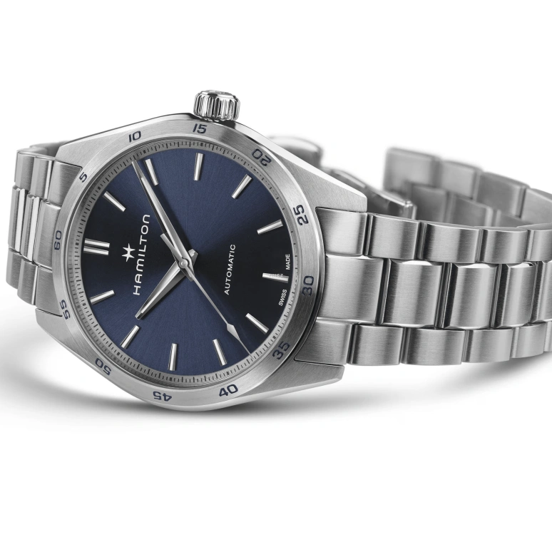 Hamilton,Jazzmaster 38mm,38mm,Stainless Steel,Blue,Automatic,Sapphire,Round,H36215140