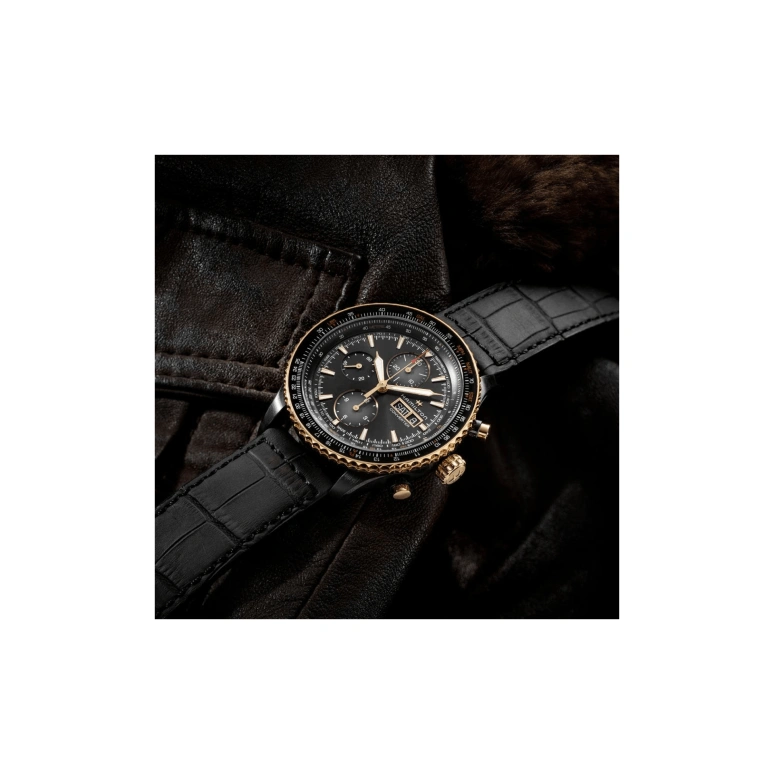 Hamilton,Khaki Aviation 44mm,44mm,Stainless Steel,Black,Automatic,Chronograph,Date,Day,H76736730
