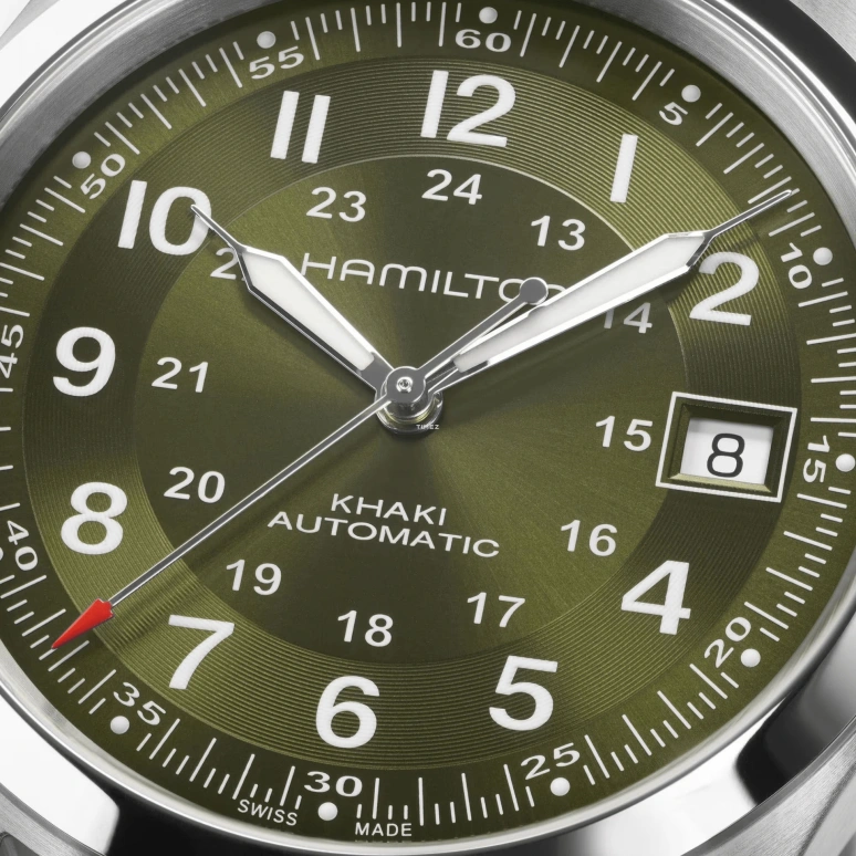 Hamilton,Khaki Field 38mm,38mm,Stainless Steel,Khaki Green,Automatic,Day,80hours,H70455960
