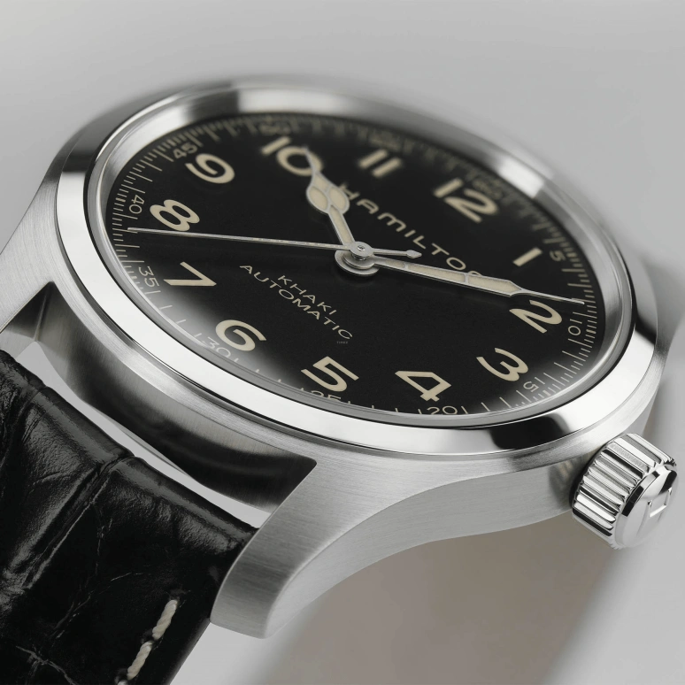 Hamilton,Khaki Field 42mm,42mm,Stainless Steel,Black,Automatic,80hours,In-house Caliber,H70605731