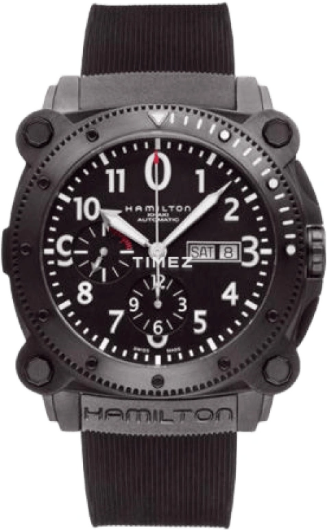 Hamilton,Khaki Navy 46mm,46mm,Stainless Steel,Black,Sapphire,Crystal Glass,Open,H78686333