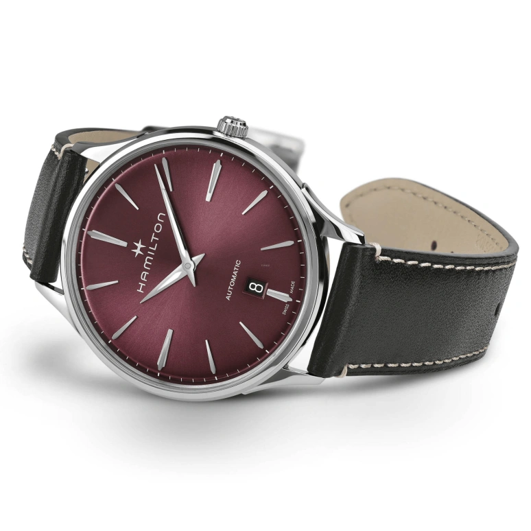 Hamilton,Jazzmaster 40mm,40mm,Stainless Steel,Wine Red,Automatic,Day,42hours,H38525771