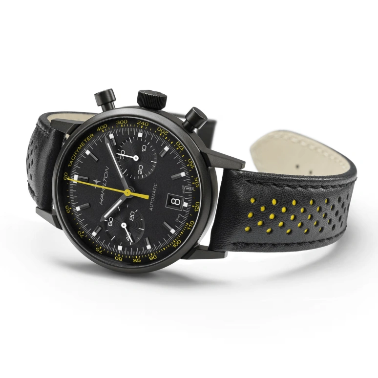 Hamilton,American Classic 40mm,40mm,Stainless Steel,Black,Automatic,Chronograph,Day,H38446731