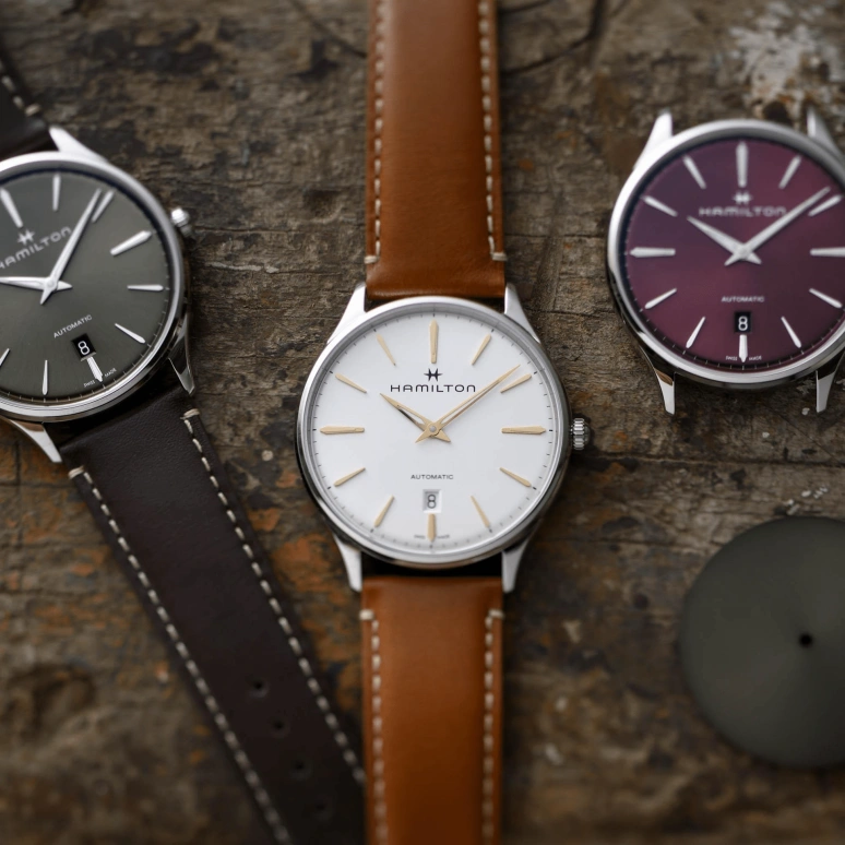 Hamilton,Jazzmaster 40mm,40mm,Stainless Steel,Wine Red,Automatic,Day,42hours,H38525771