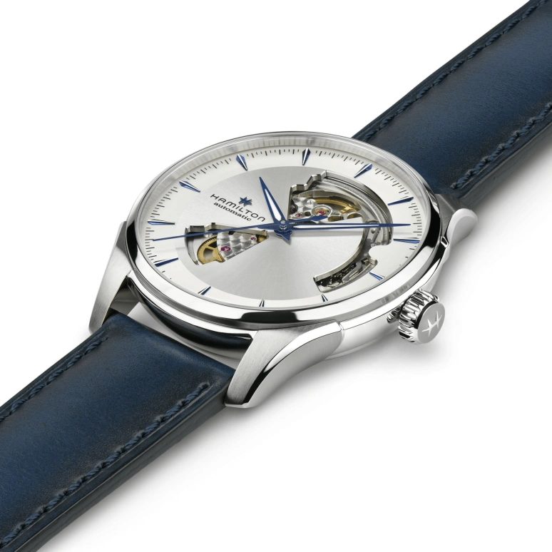 Hamilton,Jazzmaster 40mm,40mm,Stainless Steel,Luminous,Blue,Silver White,Automatic,80hours,In-house Caliber,H32675650