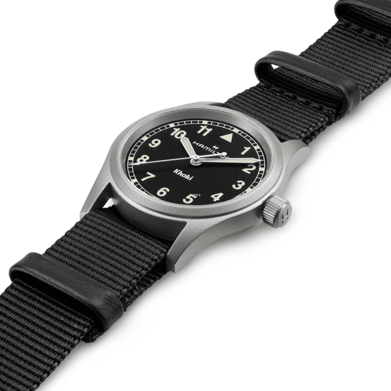 Hamilton,Khaki Field 33mm,33mm,Stainless Steel,Black,Quartz,Sapphire,Crystal Glass,Round,H69301430