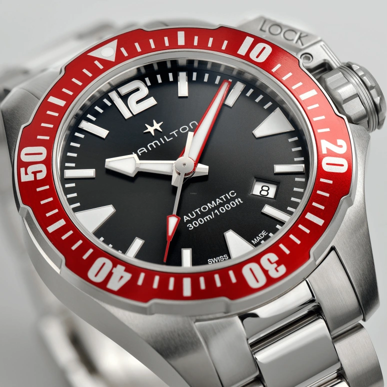 Hamilton,Khaki Navy 42mm,42mm,Stainless Steel,Aluminium,Black,Automatic,80hours,In-house Caliber,H77725135