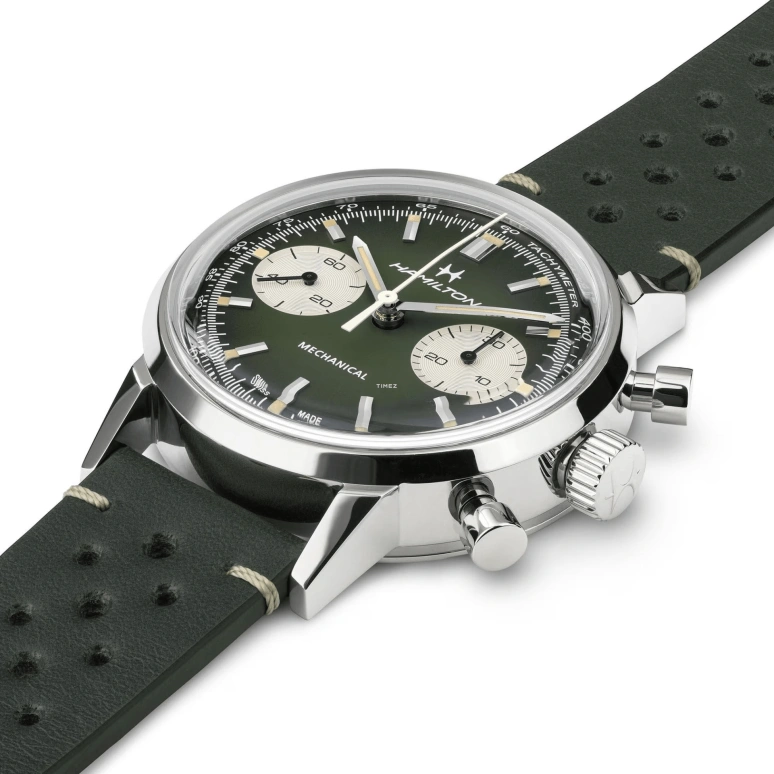 Hamilton,American Classic 40mm,40mm,Stainless Steel,Green,Handwound,Chronograph,60hours,H38429861