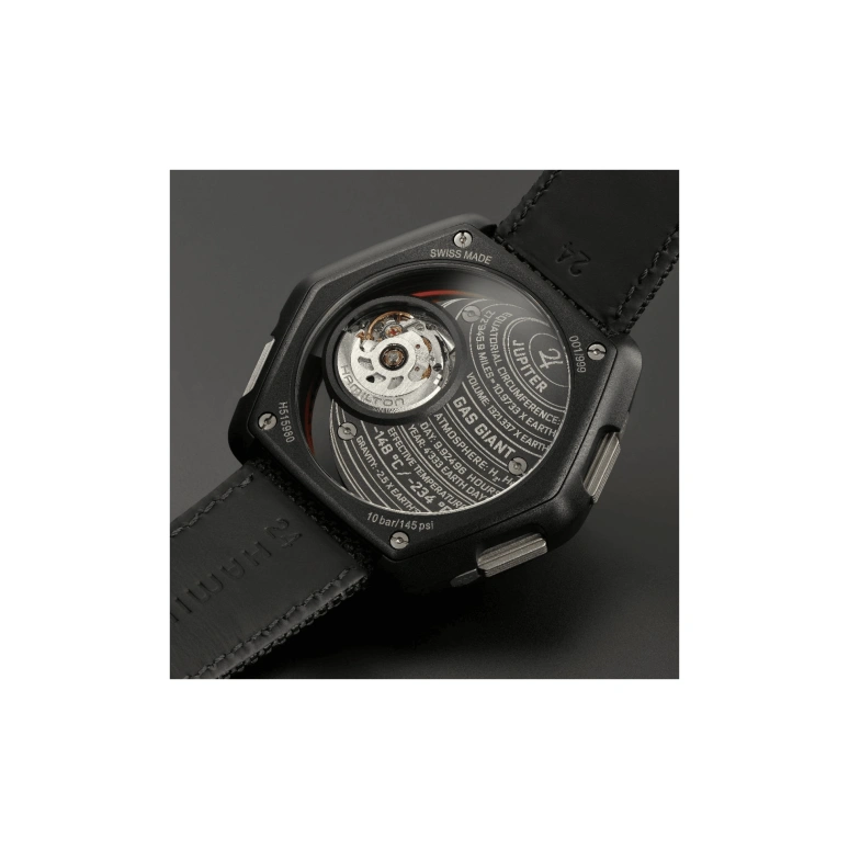 Hamilton,American Classic 49x52mm,49x52mm,Titanium,Gunmetal,White,Black,Orange,Automatic,38hours,Sapphire,Crystal Glass,H51598990