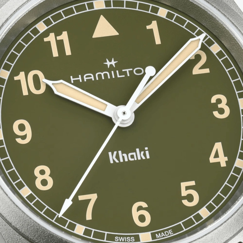 Hamilton,Khaki Field 33mm,33mm,Stainless Steel,Green,Quartz,Sapphire,Glass,Round,H69301960