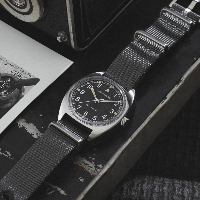 Hamilton,Khaki Aviation 35mm,35mm,Stainless Steel,Black,Handwound,Day,80hours,H76419931