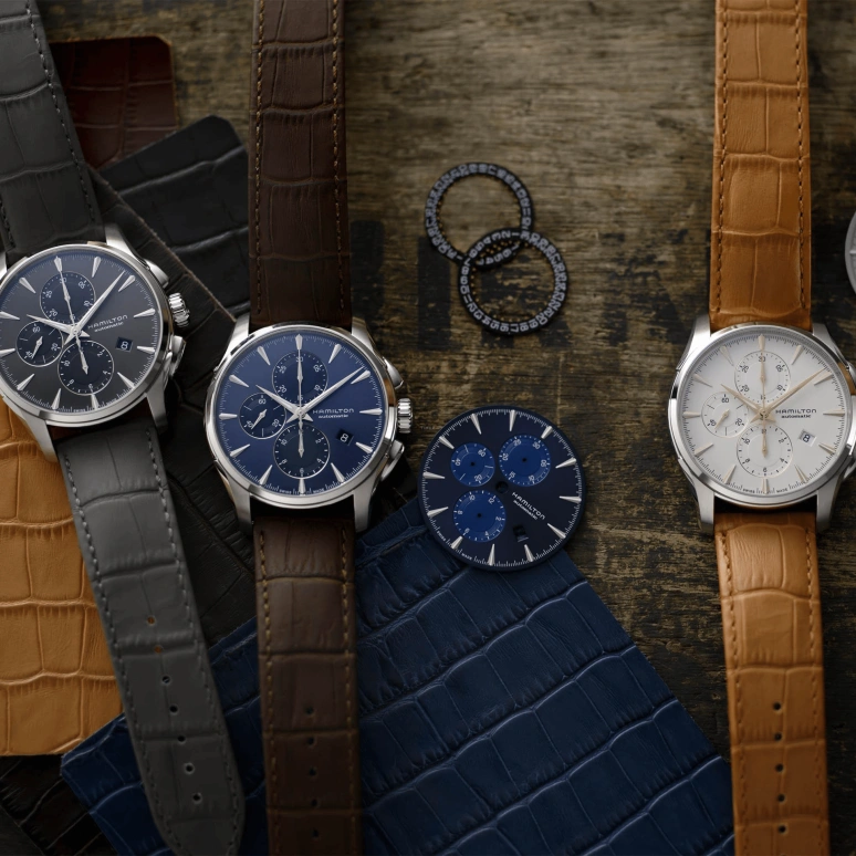 Hamilton,Jazzmaster 42mm,42mm,Stainless Steel,Black,Automatic,Chronograph,Day,H32586881
