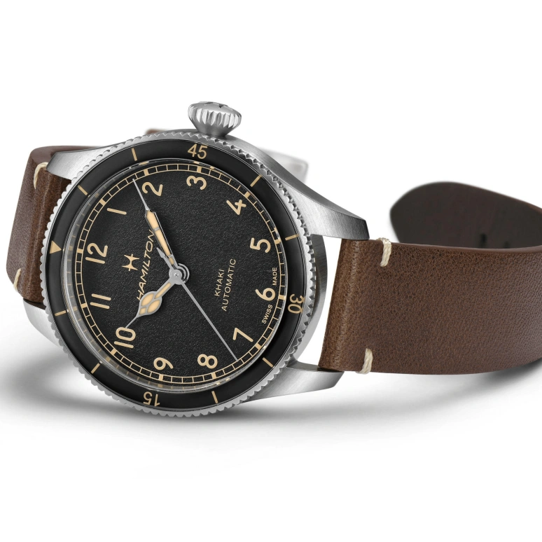 Hamilton,Khaki Aviation 38mm,38mm,Stainless Steel,Black,Automatic,80hours,In-house Caliber,H76205530