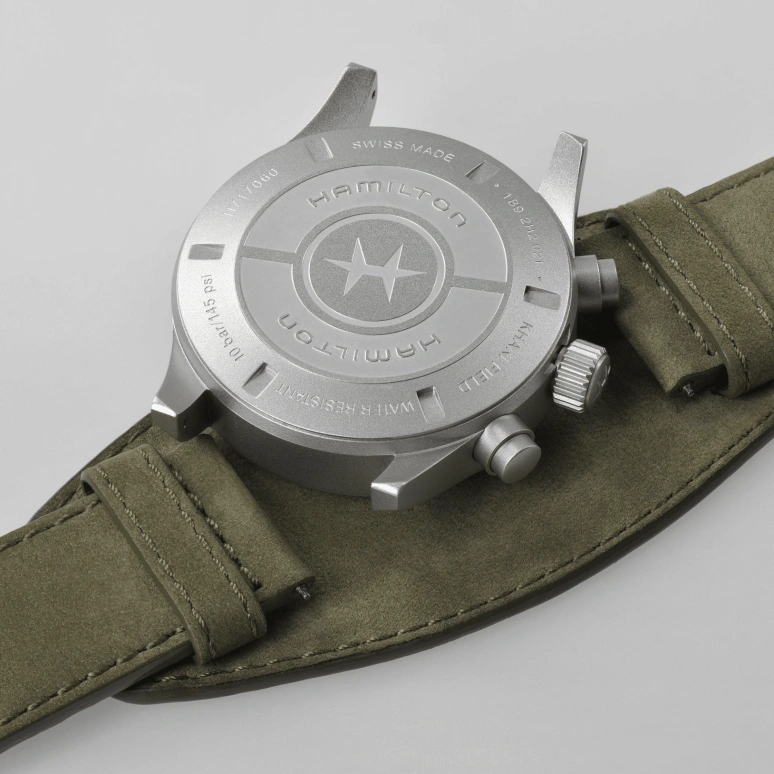 Hamilton,Khaki Field 44mm,44mm,Stainless Steel,Black,Automatic,Chronograph,Date,Day,H71706830