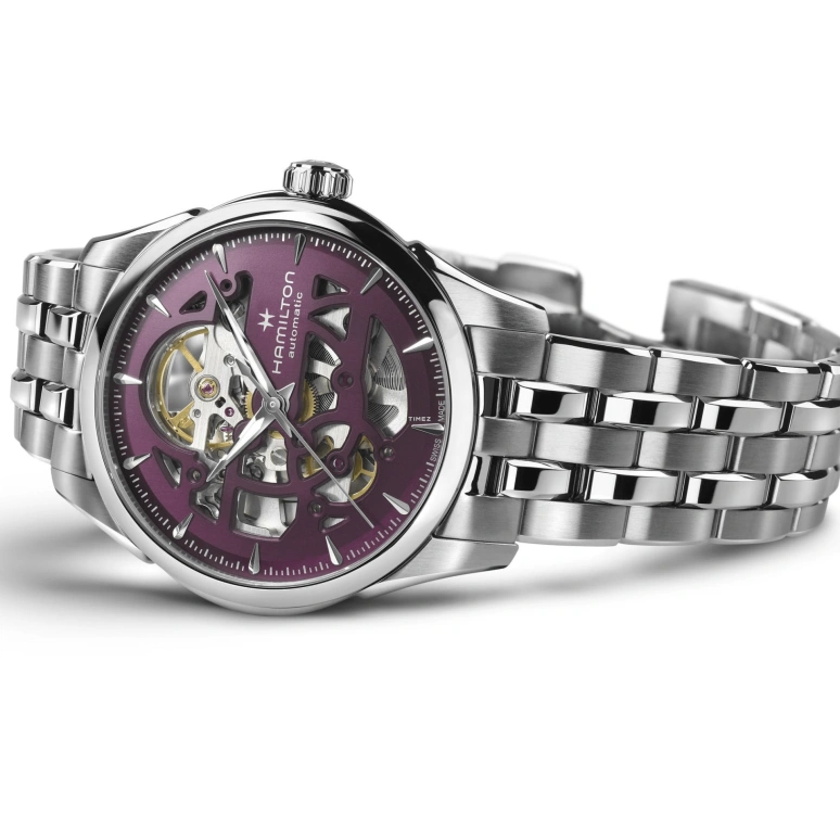 Hamilton,Jazzmaster 36mm,36mm,Stainless Steel,Purple,Automatic,Sapphire,Crystal Glass,Round,H32265101