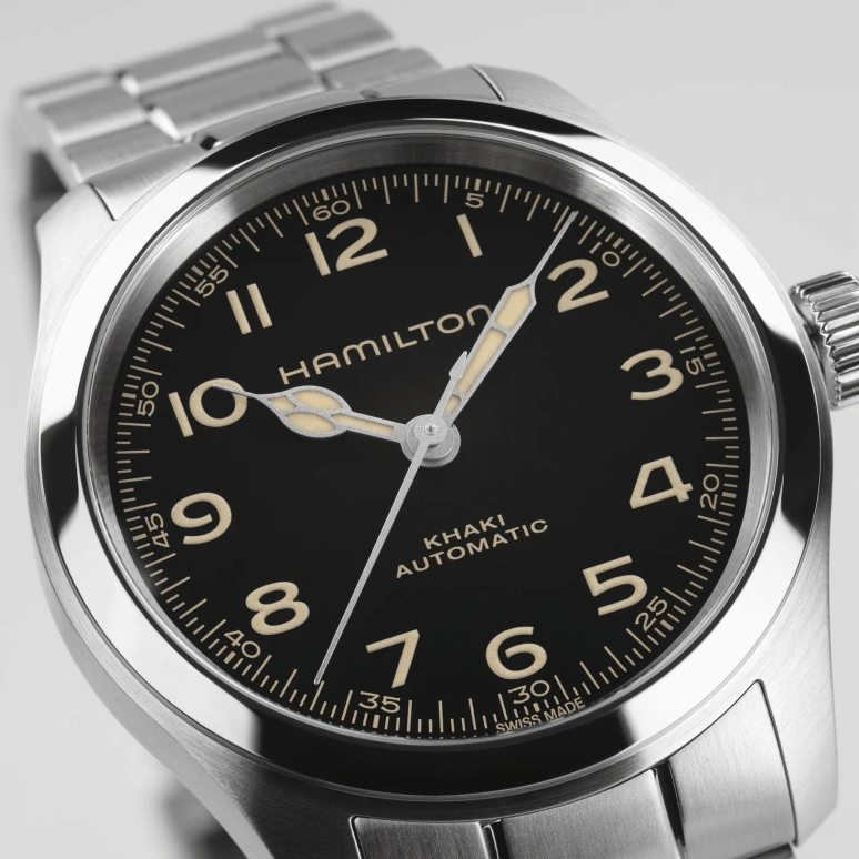 Hamilton,Khaki Field 38mm,38mm,Stainless Steel,Black,Automatic,80hours,In-house Caliber,H70405130