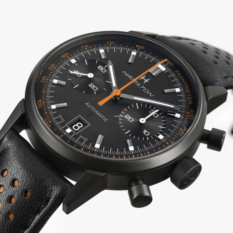 Hamilton,American Classic 40mm,40mm,Stainless Steel,Black,Automatic,Chronograph,Day,H38446732