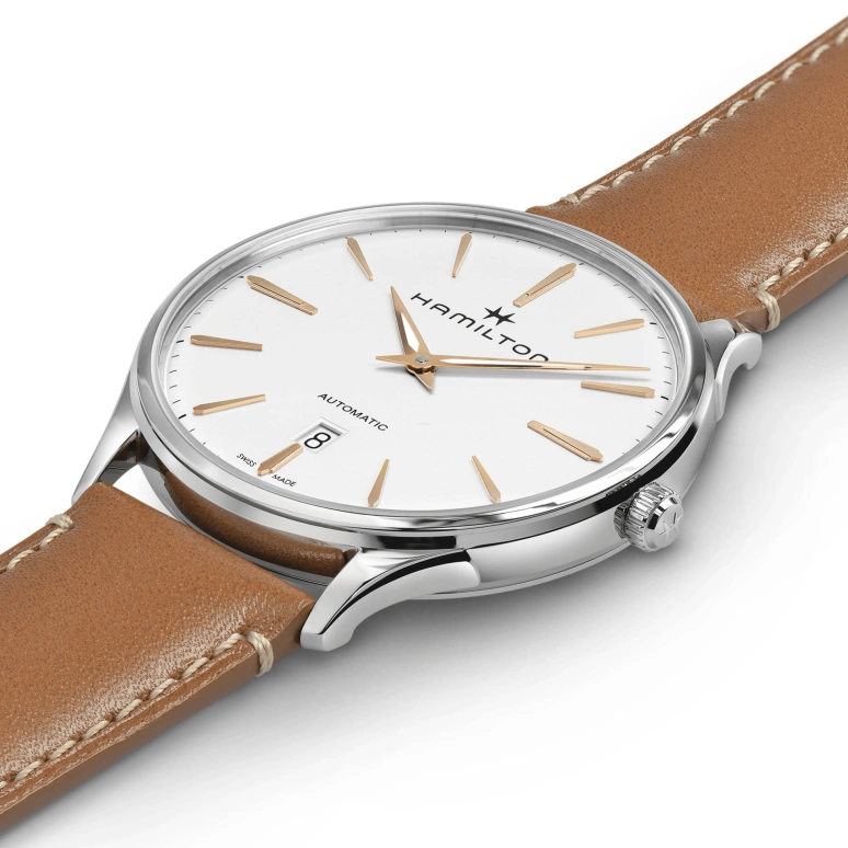 Hamilton,Jazzmaster 40mm,40mm,Stainless Steel,Silver White,Sapphire,Crystal Glass,H38525512