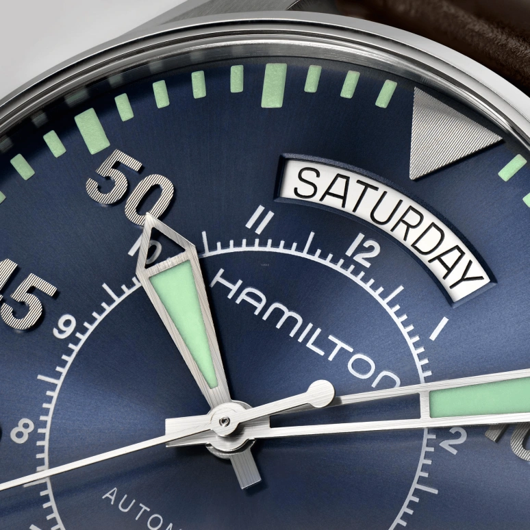Hamilton,Khaki Aviation 42mm,42mm,Stainless Steel,Blue,Automatic,Date,Day,H64615545