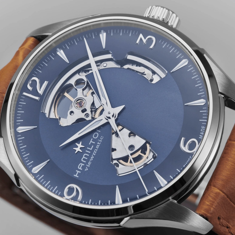 Hamilton,Jazzmaster 42mm,42mm,Stainless Steel,Blue,Automatic,80hours,In-house Caliber,H32705541