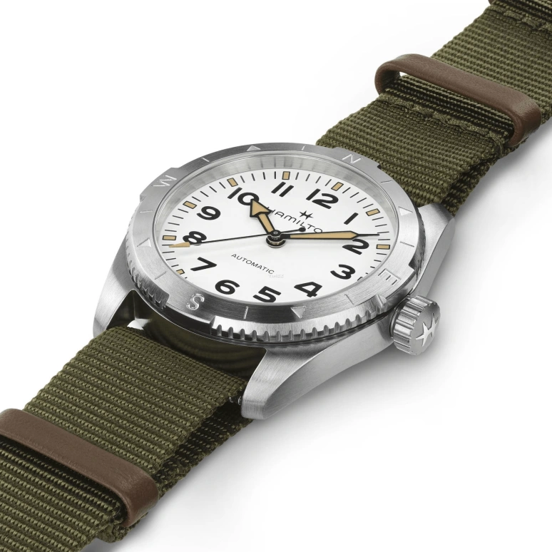 Hamilton,Khaki Field 37mm,37mm,Stainless Steel,White,Automatic,80hours,In-house Caliber,H70225910