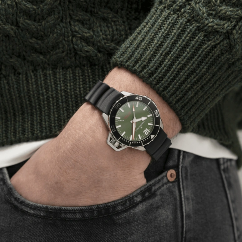 Hamilton,Khaki Navy 41mm,41mm,Stainless Steel,Green,Automatic,Sapphire,Crystal Glass,Round,H77455360